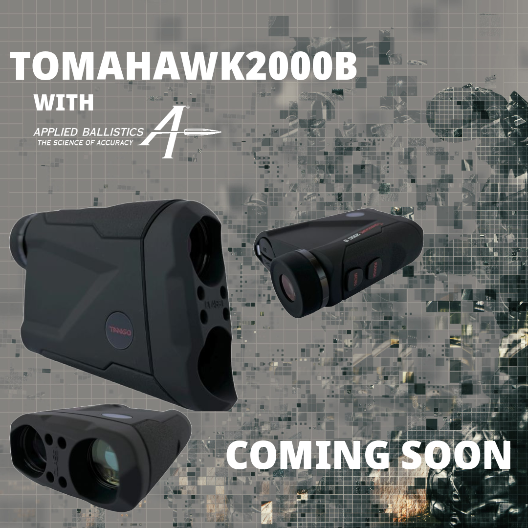 The Tango Innovations handheld range finder with applied Ballistics software